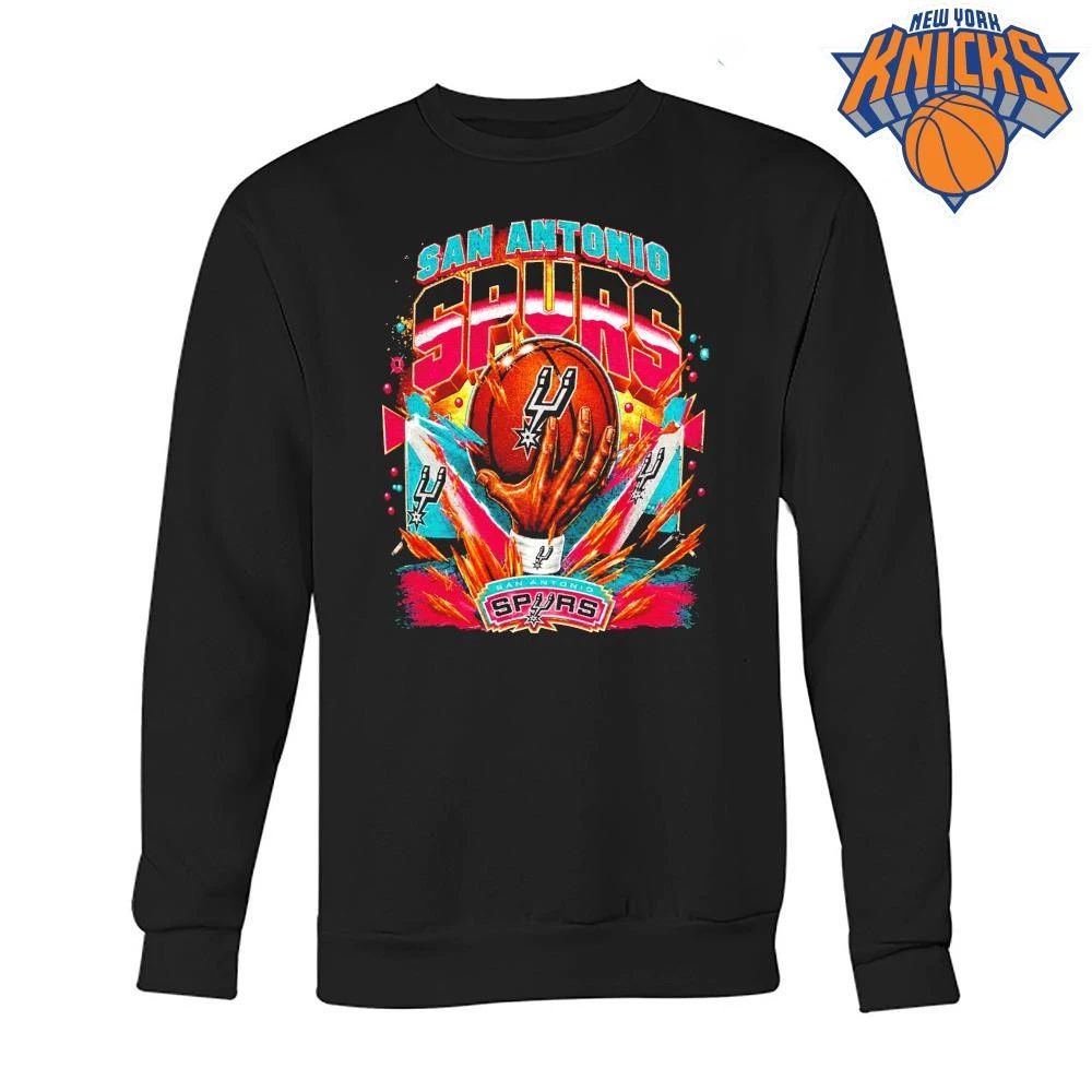 San Antonio Spurs Retro Neon Basketball hand graphic NBA Finals 2026 Shirt