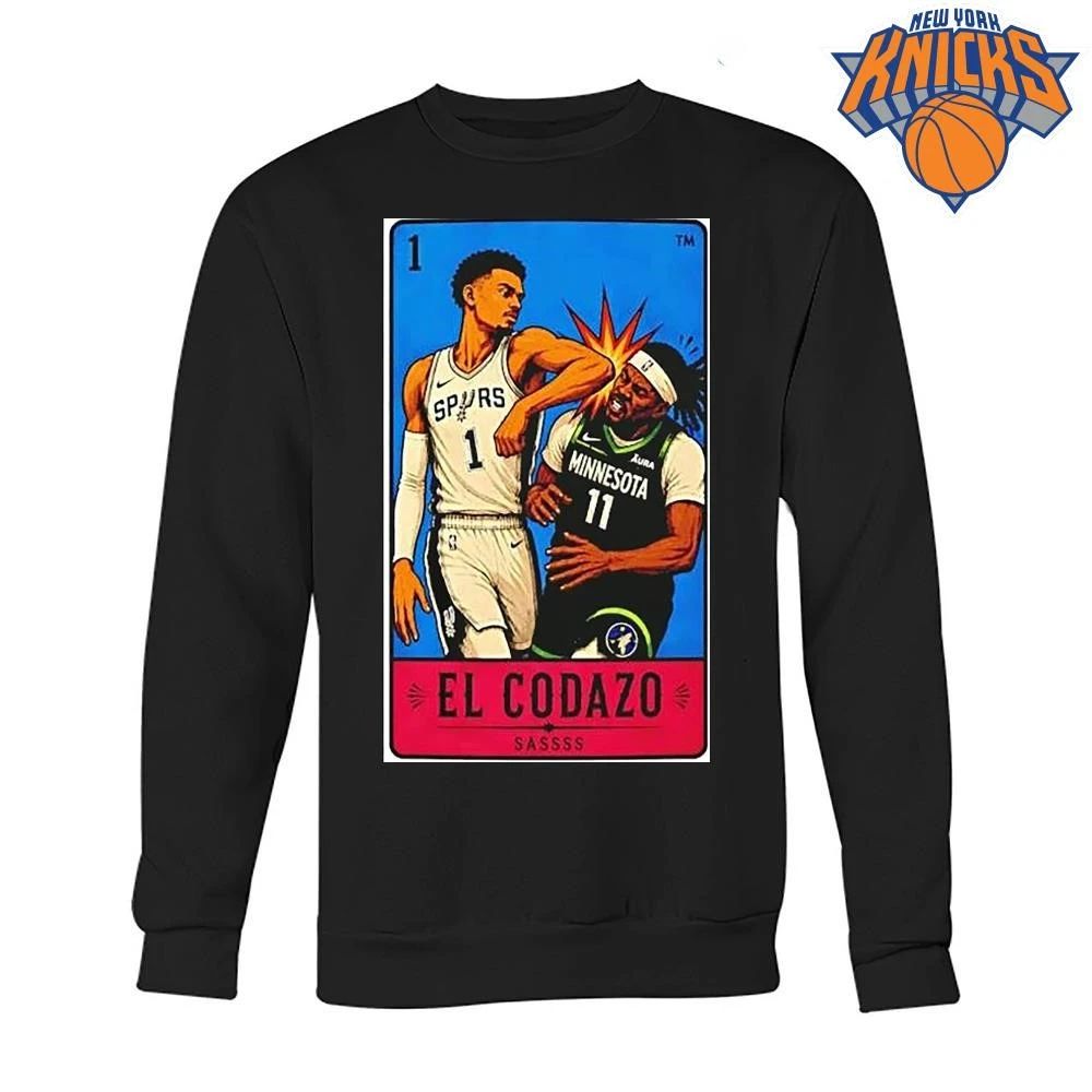 Victor Wembanyama San Antonio Spurs Vs Mike Conley Minnesota Timberwolves El Codazo Card Shirt