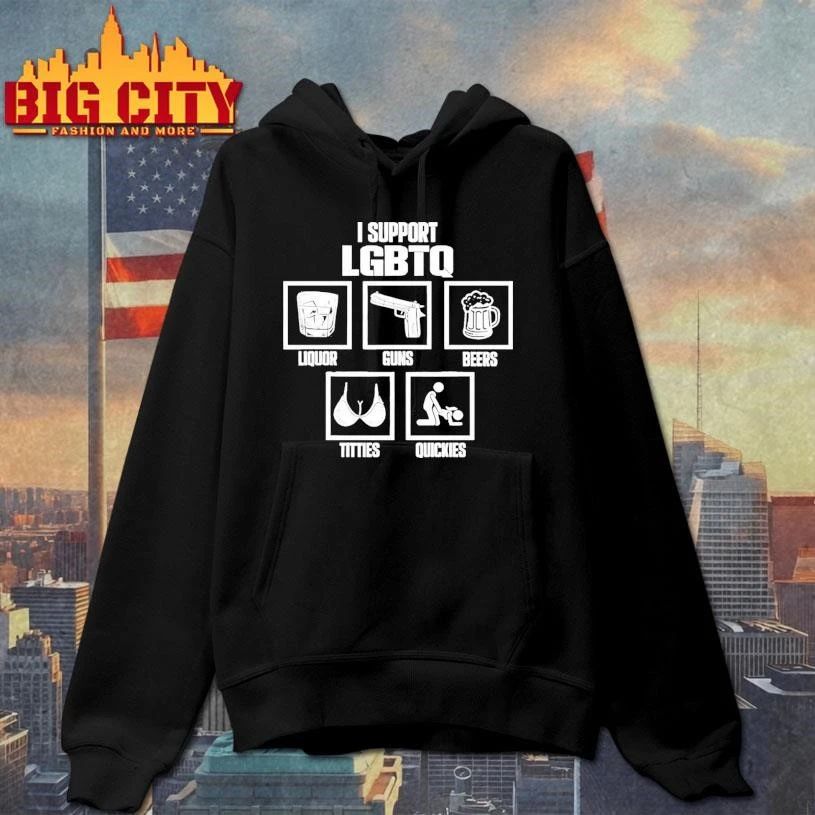 Liquor Guns Beer Titties Quickies Lgbtq Shirt