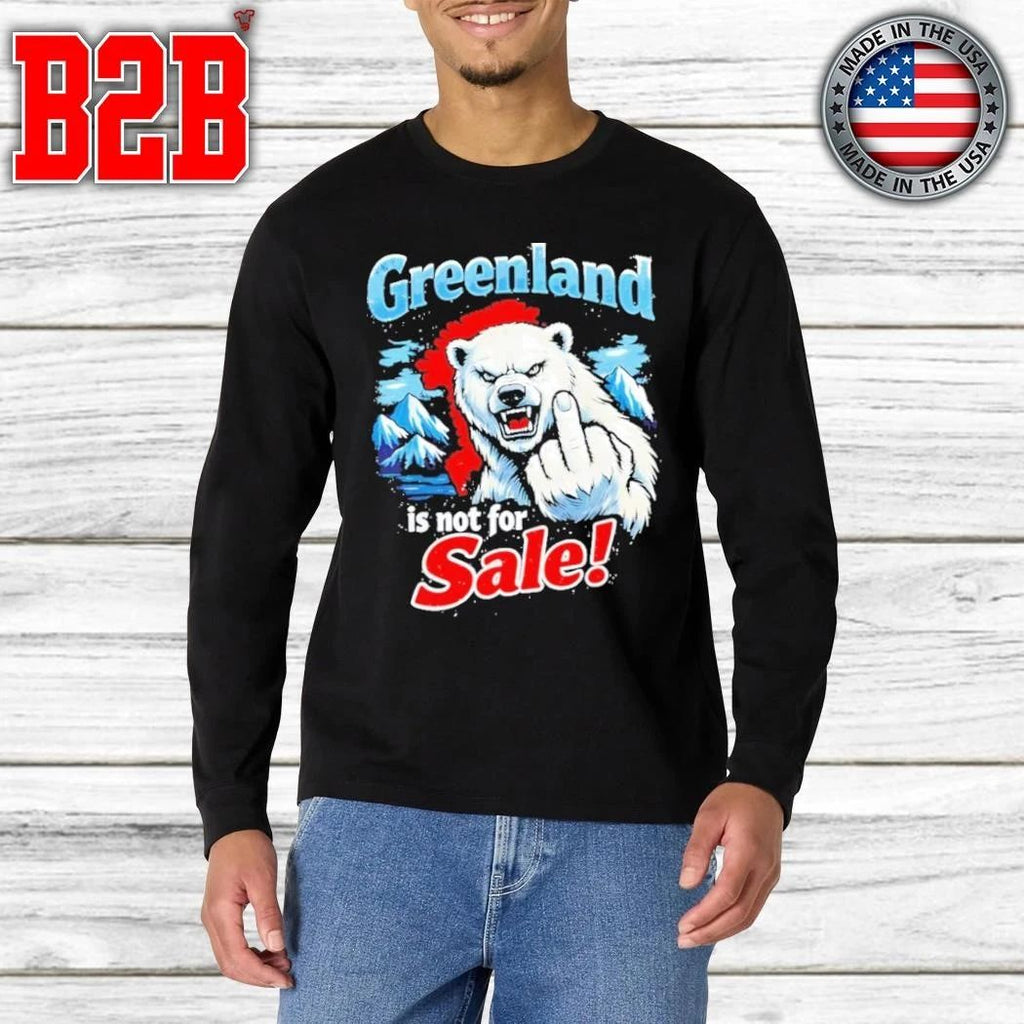 Greenland Is Not For Sale Polar Bear Middle Finger Shirt
