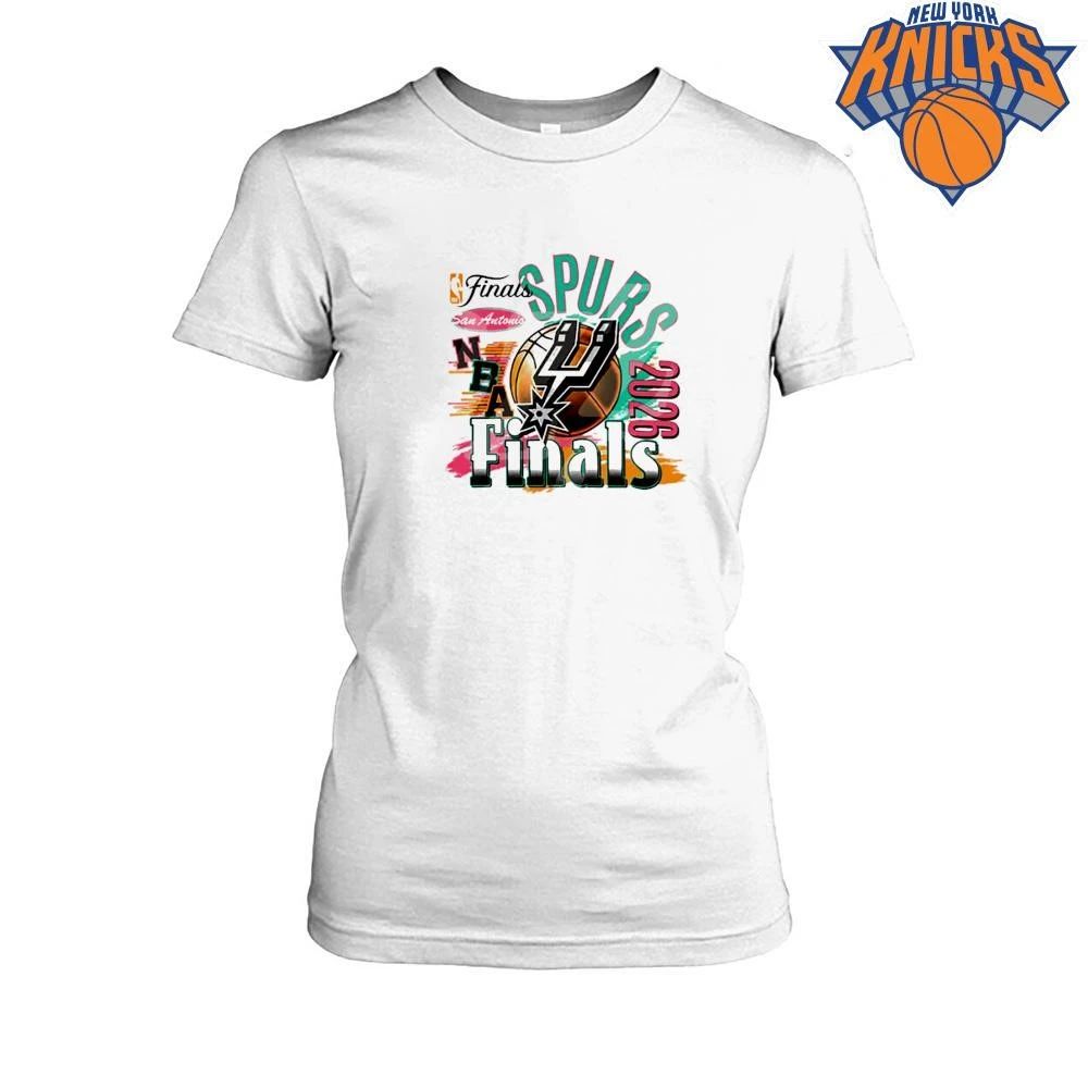 San Antonio Spurs 2026 NBA Finals Retro Bootleg White Graphic T Shirt