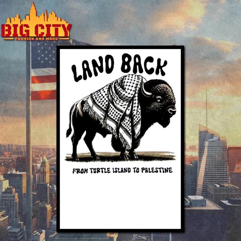 Land Back From Turtle Island To Palestine graphic shirt
