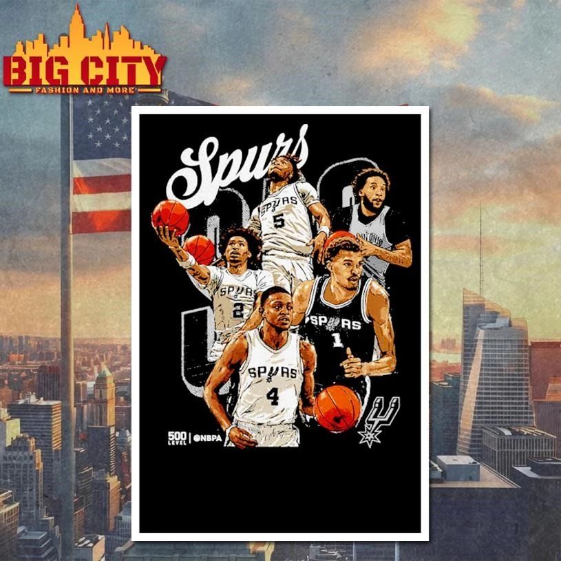 San Antonio Spurs 2026 Playoffs Starting 5 Graphic Shirt