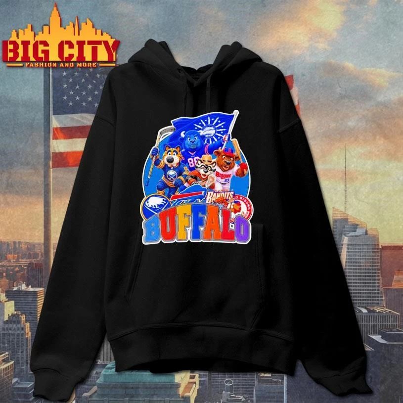 Buffalo sports mascot squad flag Shirt