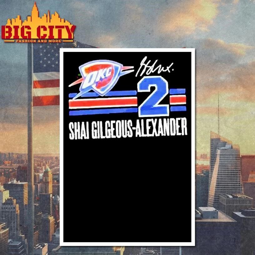 Shai Gilgeous-Alexander 2 Oklahoma City Thunder 2026 NBA Playoff signature Shirt
