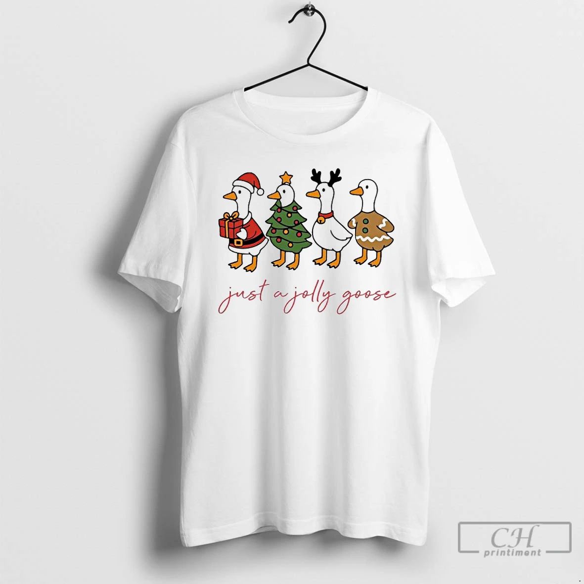 Premium Just A Jolly Goose Funny Christmast Ornaments T Shirts