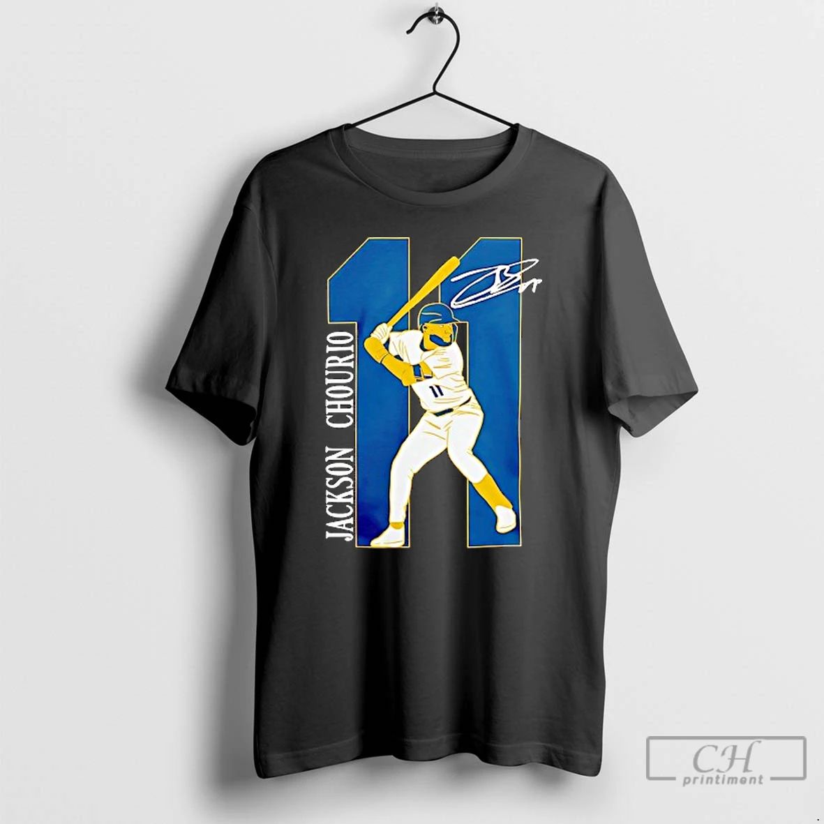 Premium Jackson Chourio Milwaukee Brewers Baseball Signature T Shirts