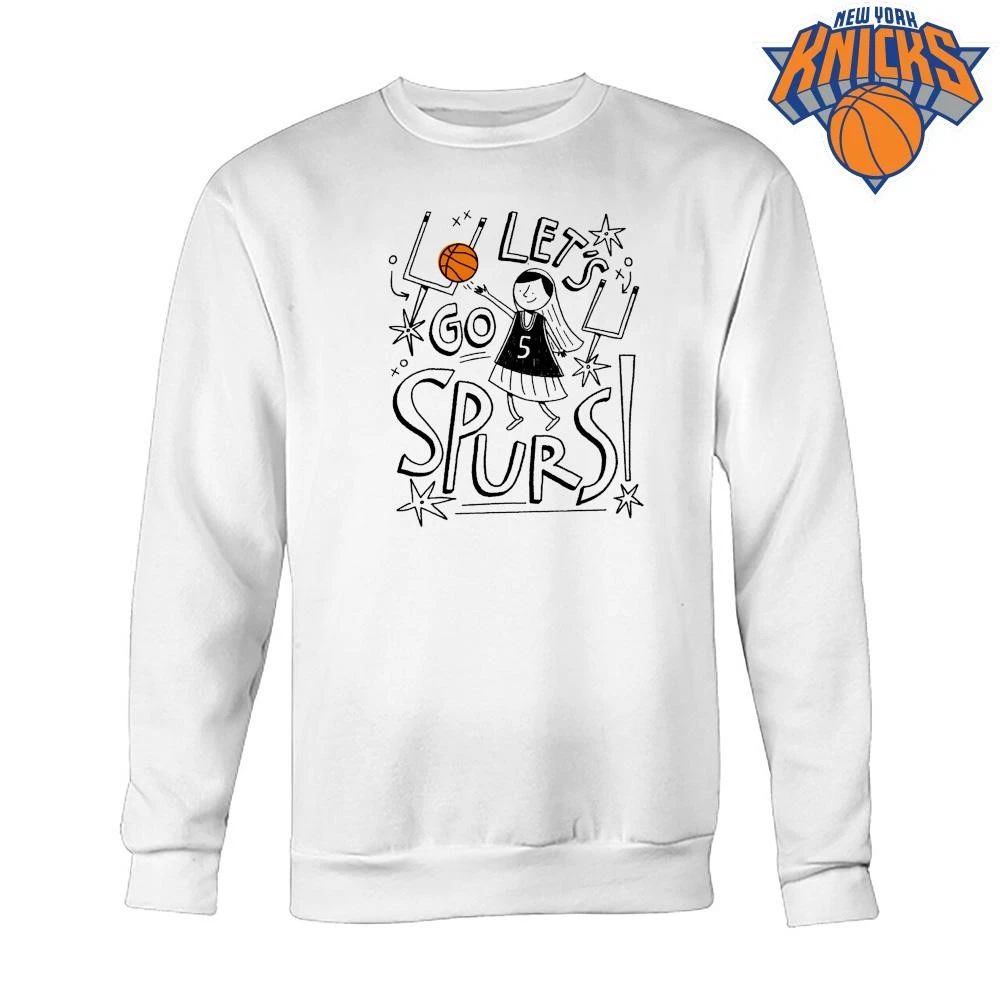 San Antonio Spurs Lets Go Spurs Number 5 Cute Doodle Art Drawing NBA Finals 2026 Shirt