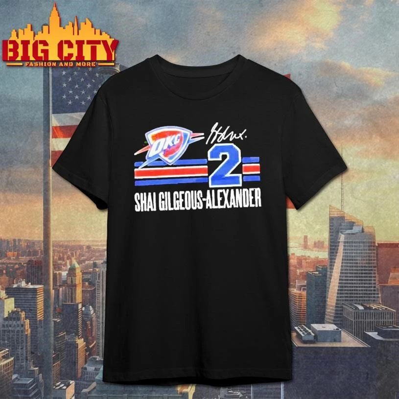 Shai Gilgeous-Alexander 2 Oklahoma City Thunder 2026 NBA Playoff signature Shirt