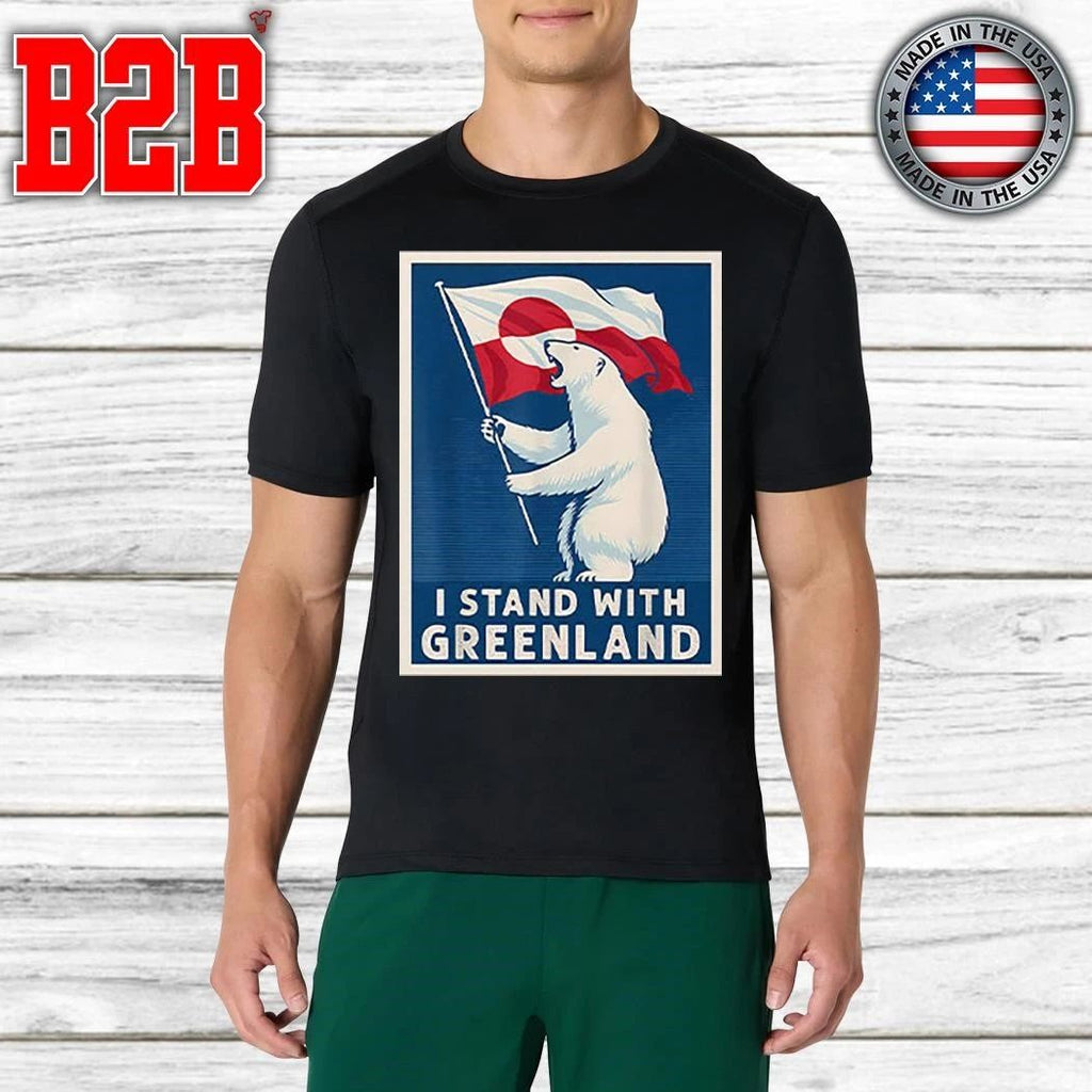 I Stand With Greenland Flag Bear Shirt