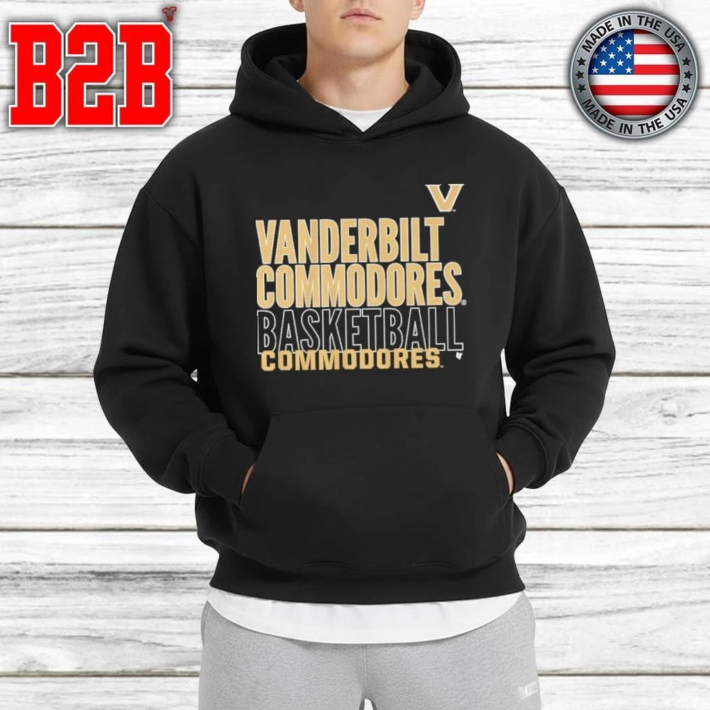 Vanderbilt Basketball Text Logo Overlay Shirt