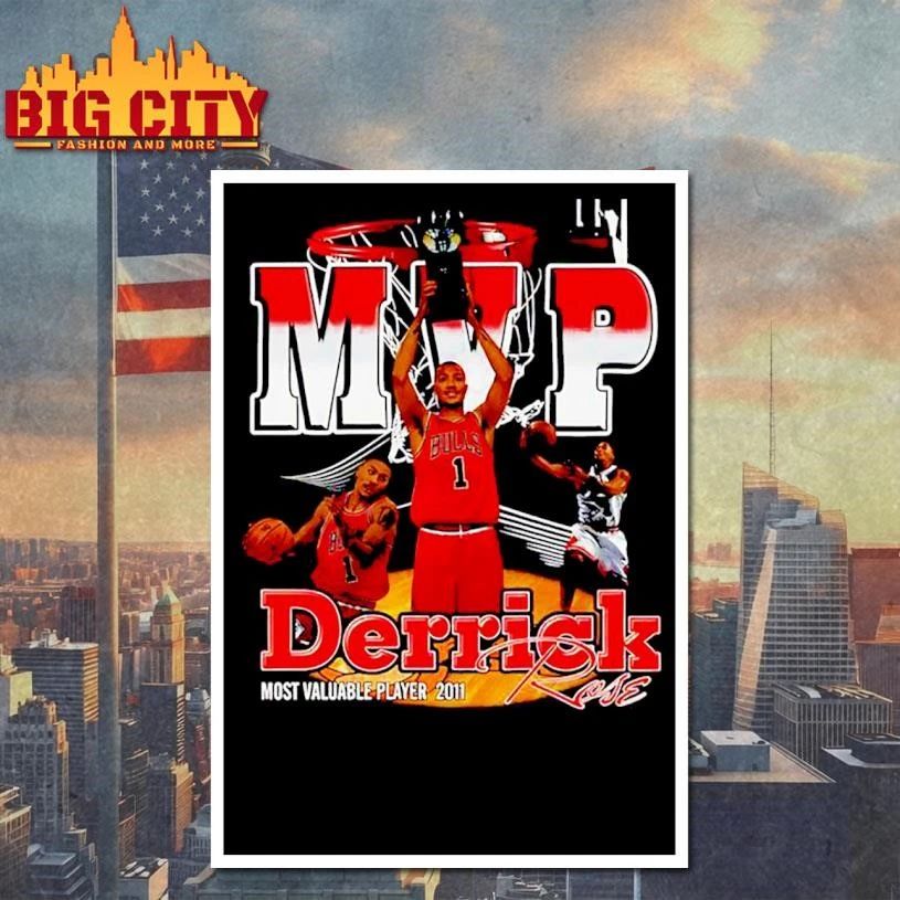 Derrick Rose Chicago Bulls MVP 2011 90s bootleg Vintage Shirt