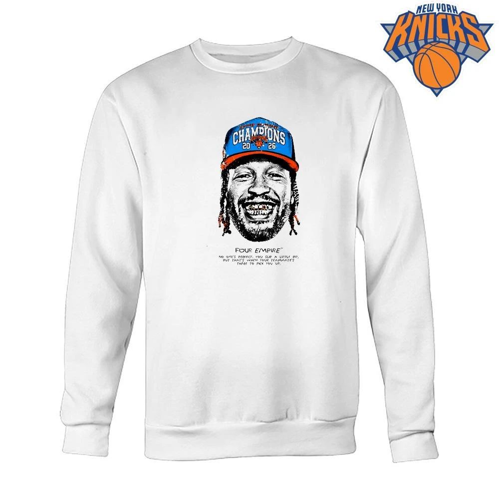 Jalen Brunson The Mecca NYC World Champs Vintage Halftone Face Graphic Shirt