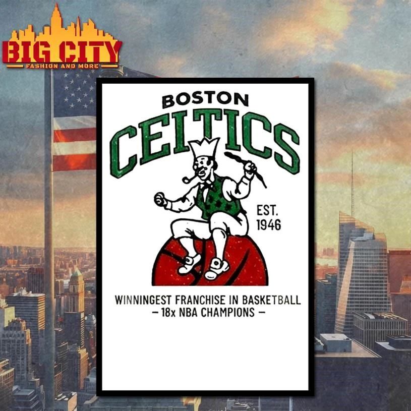 Boston Celtics 2026 NBA PlayoffsClinched Retro Graphic Shirt