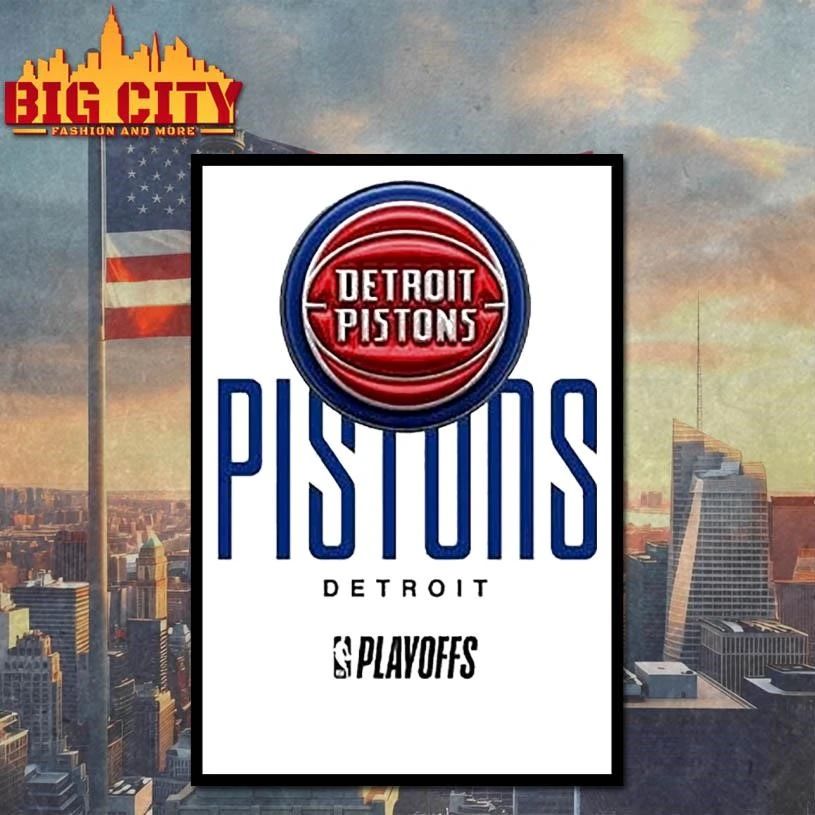 Detroit Pistons 2026 Playoff by FISLL Graphic Shirt