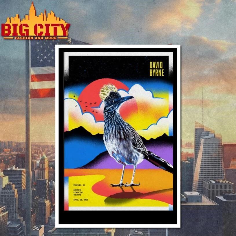David Byrne In Phoenix AZ On Apr 21 2026 Tour Poster Shirt