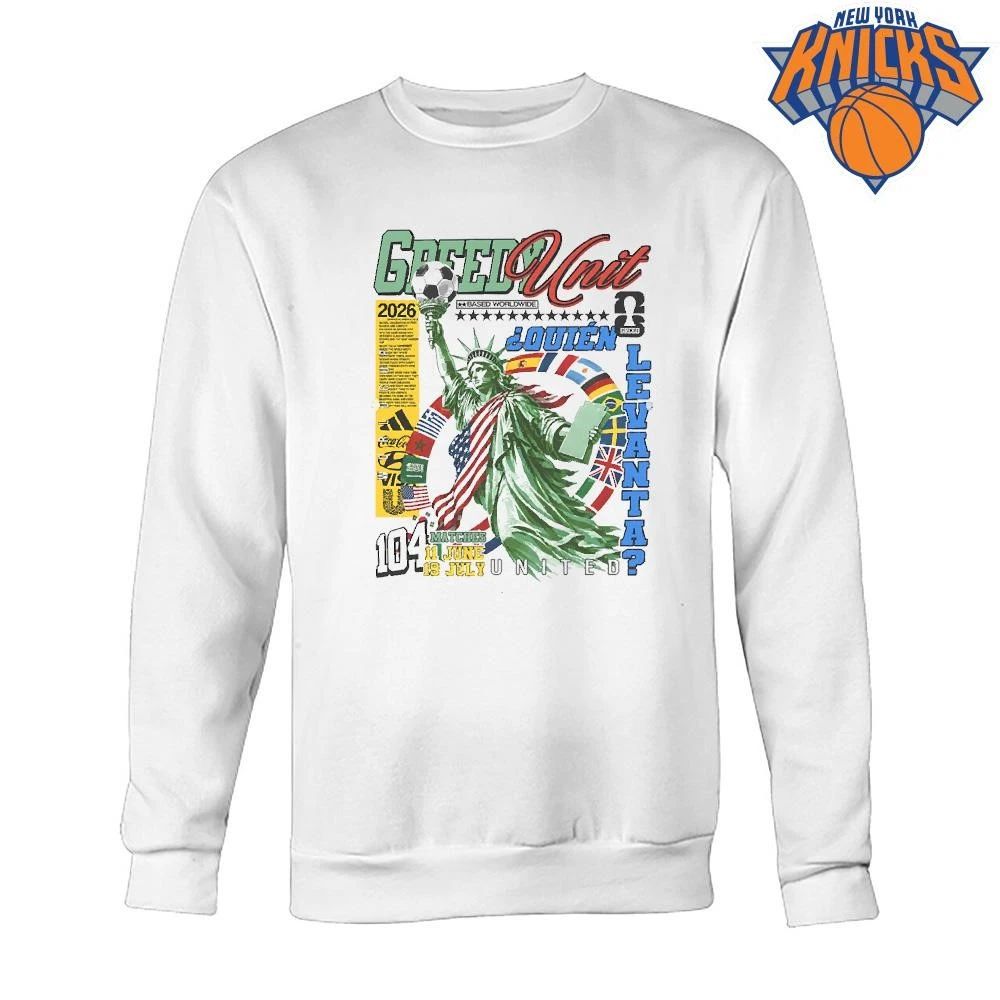 Greedy Unit World Cup 2026 Statue of Liberty Soccer Graphics Shirt