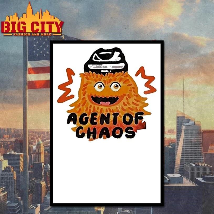 Original Gritty Philadelphia Flyers Mascot Agent Of Chaos Shirt