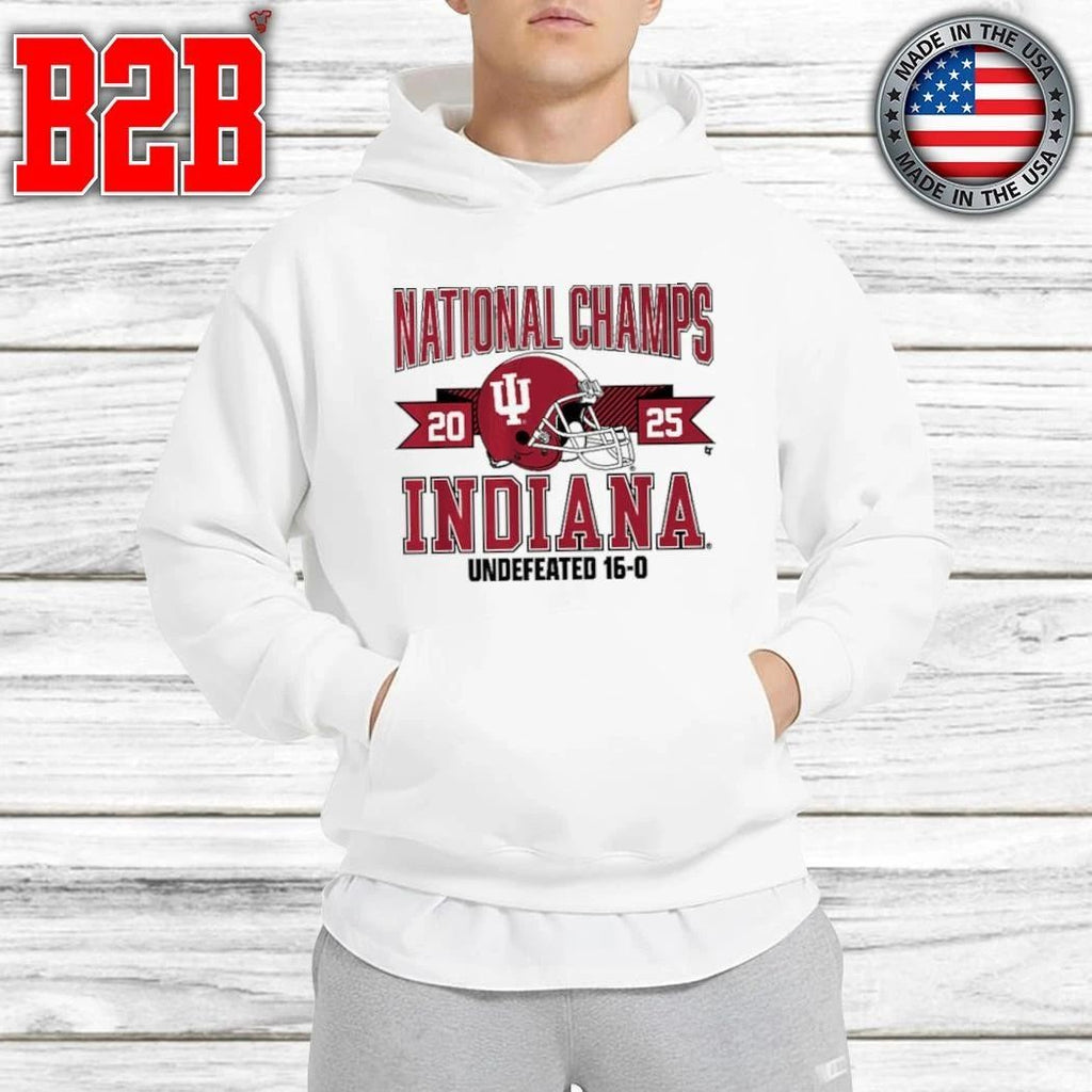 Indiana Football 2025 CFP National Champions Arched Helmet Shirt