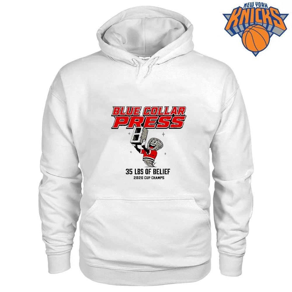 Blue Collar Press 35 Lbs Of Belief 2026 Cup Champs Tornado Shirt