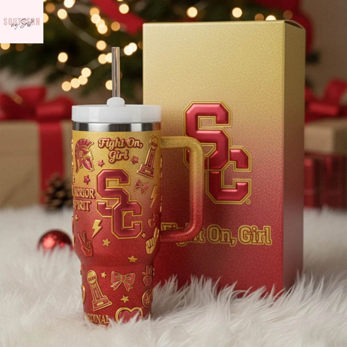 USC Trojans Fight On Girl Tumbler