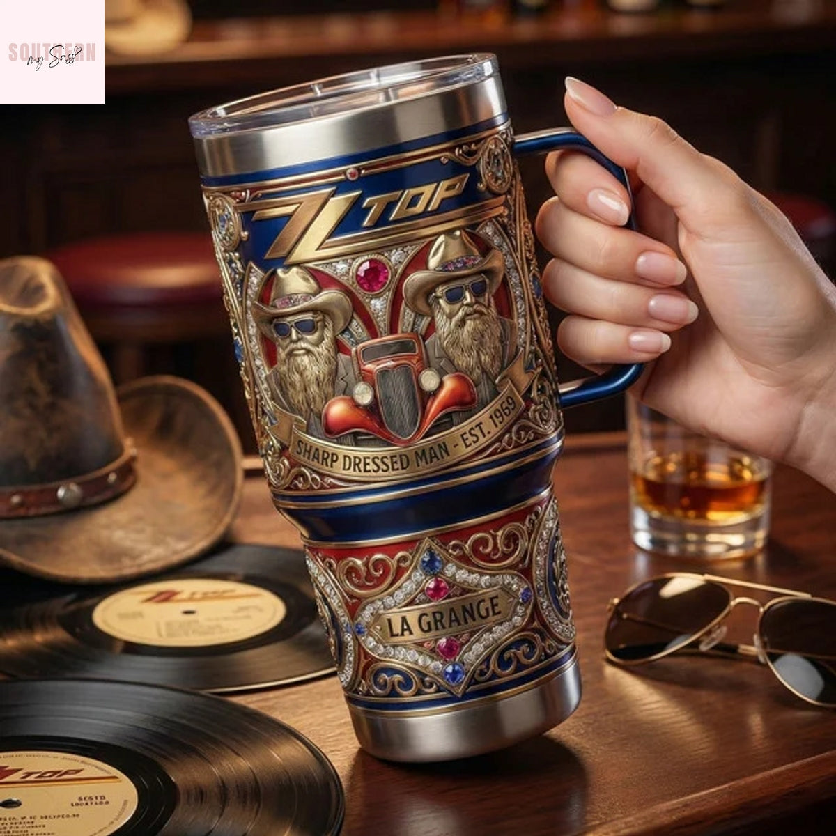 ZZ Top Gimme All Your Lovin LA Grange Tumbler